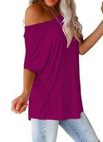 MINT PLUS PINK Womens Oversized Tops Crew Neck Short Sleeve T Shirts Loose fit Tunic