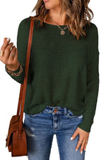 Women's Drop Shoulder Pullover Sweater Tops