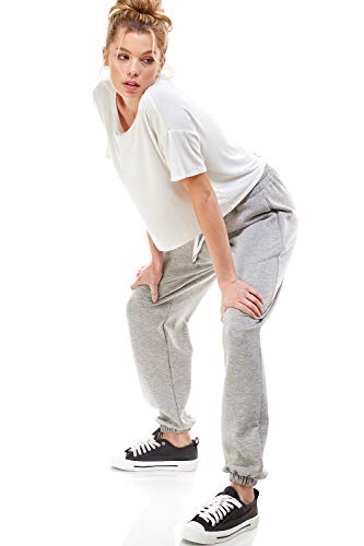 Women's High Waisted Yoga Fit Lounge Trousers Jogger Sweatpants | Workout Gym Loose Fit Pockets Trousers | Plus Size Lounge Pant | Exercise Joggers Elastic Pants Jade