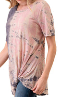 MINT PLUS PINK Women Casual Summer Tie Dye Tunic T-Shirt and Top/Womens Short Sleeve Blouses