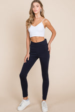 Womens Yoga Dress Pants - Stretch Workout Leggings for Women Crossover High Waisted Pants