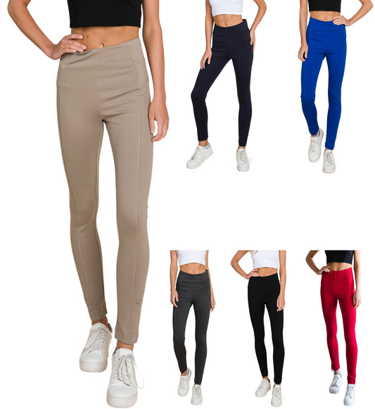 Womens Yoga Dress Pants - Stretch Workout Leggings for Women Crossover High Waisted Pants