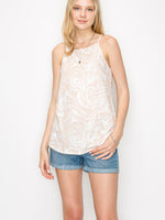 Womens Tank Casual Halter Spaghetti Strap Flowy Printed Vest Shirts Sleeveless Summer Tee Blouses