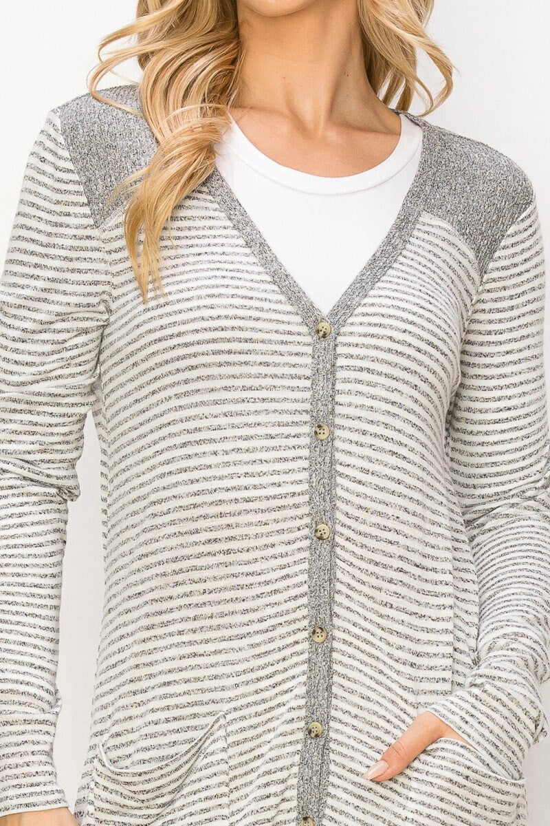 Casual Pocket Front Cardigan