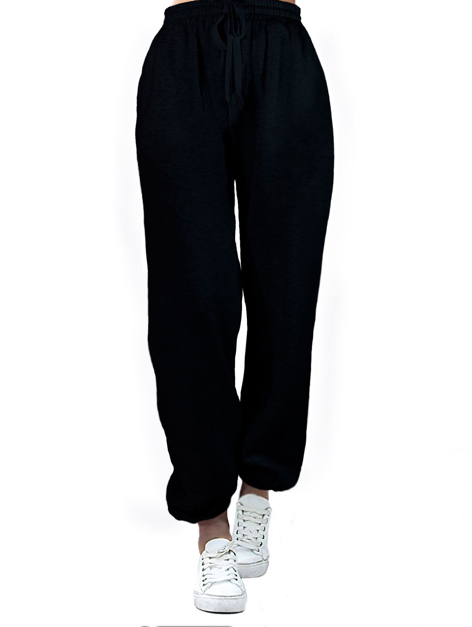 Women's High Waisted Sporty Gym Athletic Fit Jogger Sweatpants and Loose fit Lounge Trousers