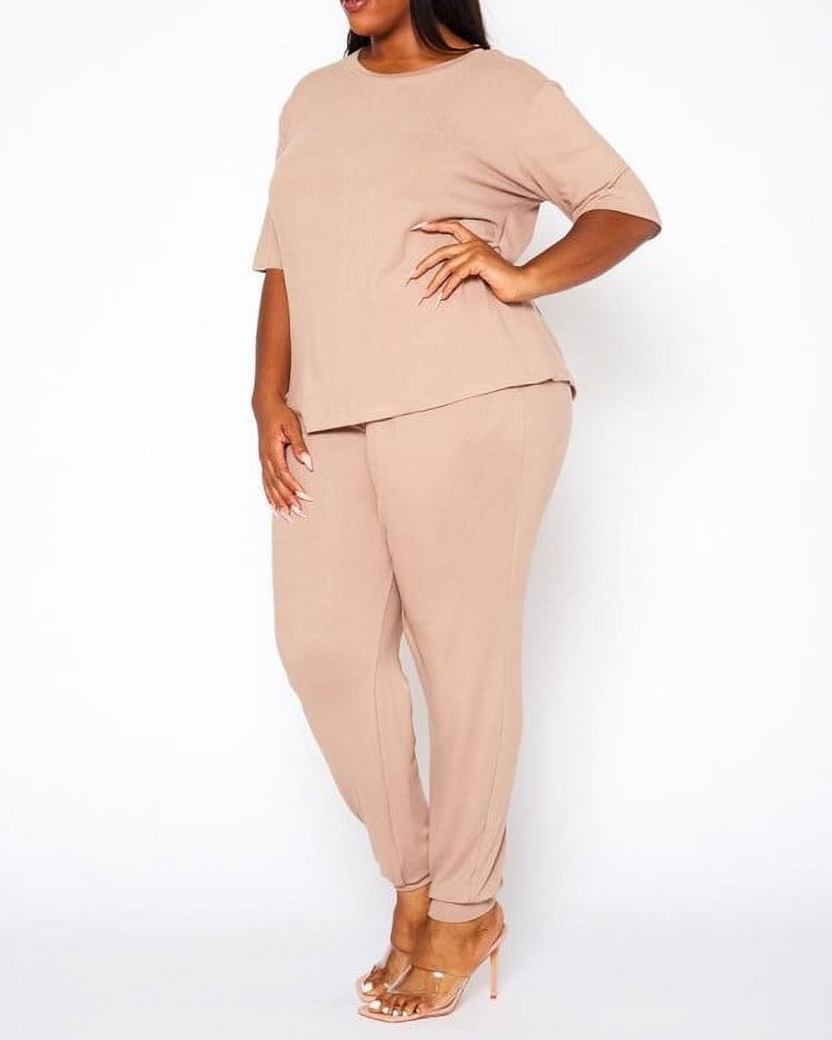 Mint Plus Pink - Comfortable Round Neck Half Sleeve Jogger Pants Set