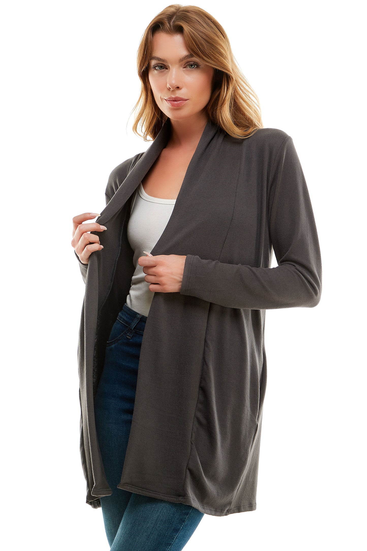 Women's Casual Lightweight Open Front Cardigans with Pockets